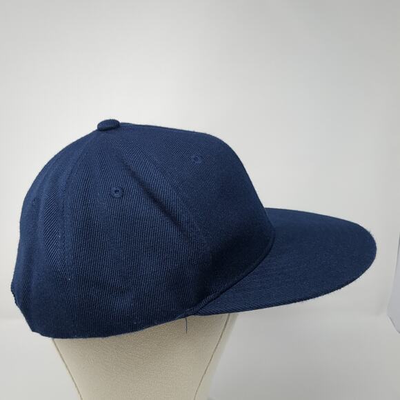 Chok Lids Snapback Cap Blue One Size Adjustable Vented Holes 6 Panel Blank - Picture 5 of 10